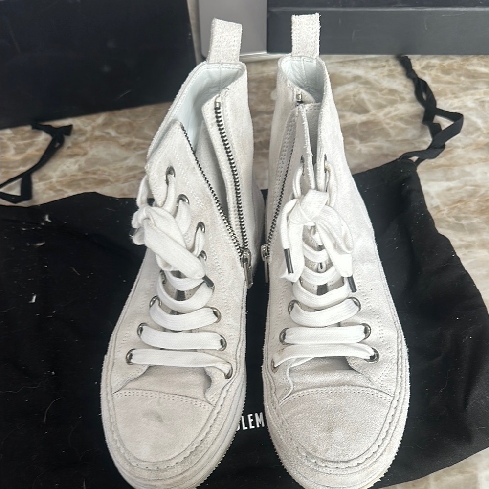 Stylish White High-Top Sneakers